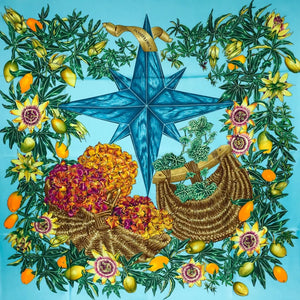 Hermes Scarf Danse Pacifique Twill Carre 90 – Picayune Cellars