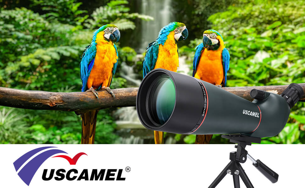 uscamel optics spotting scope, Y81826B-1, overview banner