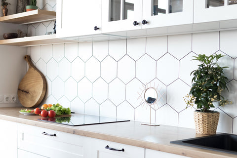 Bold Geometric Pattern Kitchen Backsplash - GlobalFair