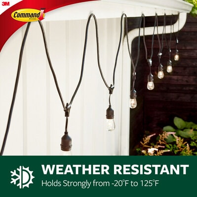 3M Command Hooks to hang string lights