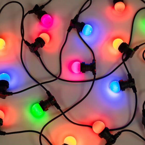 coloured festoon lights