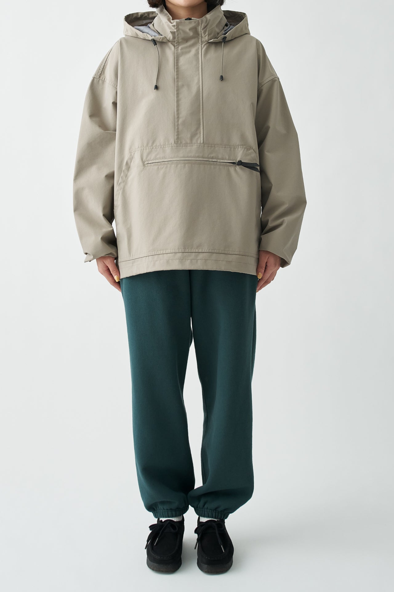 ポリエステル100%PWA PACK AND DROP ANORAK NAVY Lサイズ 23SS