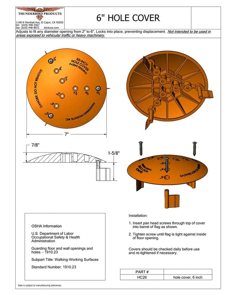 hole covers installation instructions