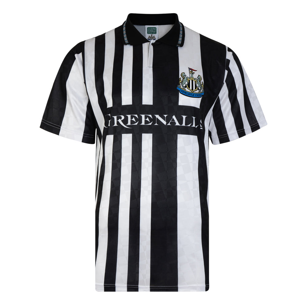 White Score Draw Newcastle United FC '90 Home Retro Shirt JD Sports ...