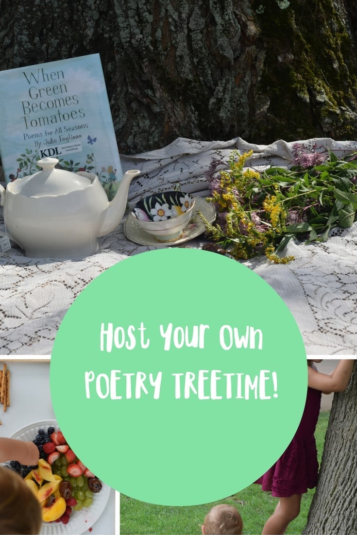 introduce your kids to poetry by hosting a poetry tree time! 