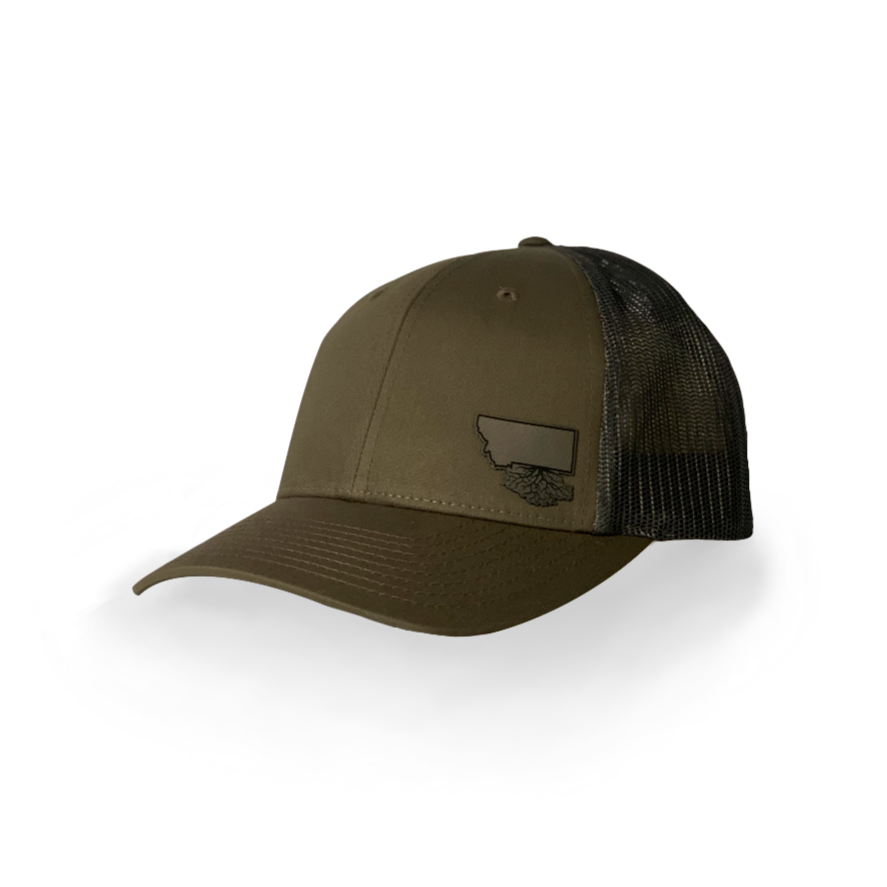 7 Panel Flatbill Hat Hook/Loop, Montana Roots Apparel