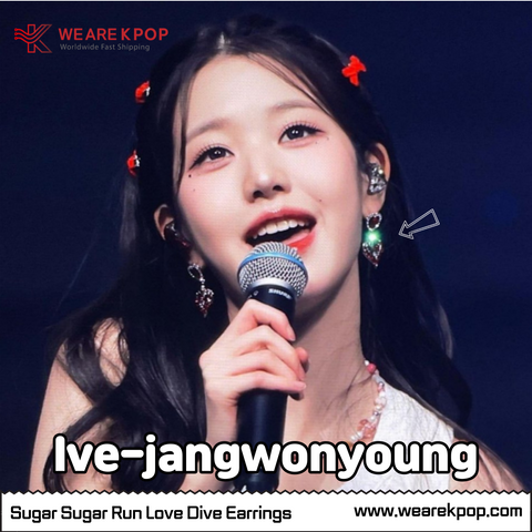 Suga Suga Run Love Dive Earring (Ive-Jangwonyoung,Wooah-Nana,Rocketpunch-Yukyung) - 925 Sterling Silver