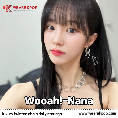 Luxury Twisted Chain Daily Earrings (Wooah-Nana,Itzy-Yuna) - 925 Sterling Silver