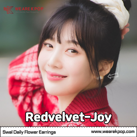 Swal Daily Flower Earring (Redvelvet-Joy) - 925 Sterling Silver