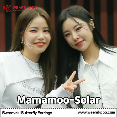 Swarovski Butterfly Earring (Mamamoo-Solar, StayC-yoon) - 925 Sterling Silver