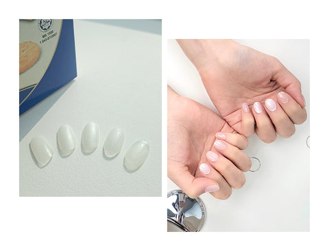Fingerlime jell nail sticker-Jell lime Basic white