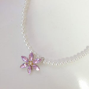 Swalflower Pearl Layered Necklace (Ohmygirl-Arin) - 925 Sterling Silver