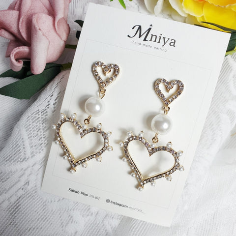 Lovely heart drop earrings