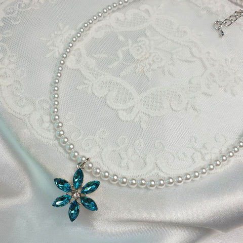 Swalflower Pearl Layered Necklace (Ohmygirl-Arin) - 925 Sterling Silver