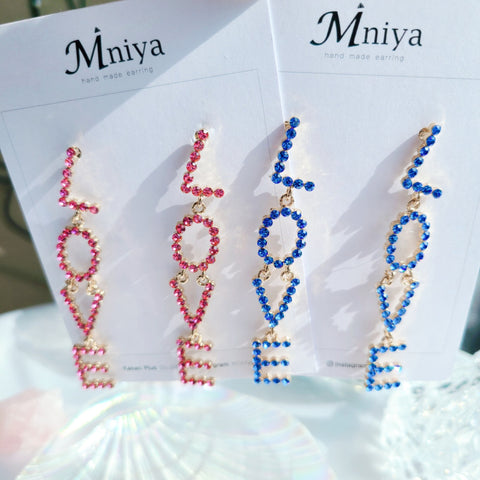 pastel love earrings(Laboum,Ichillin,Brave Girls-Minyoung,Heo Youngji) - 925 Sterling Silver