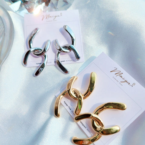 Luxury Twisted Chain Daily Earrings (Wooah-Nana,Itzy-Yuna) - 925 Sterling Silver