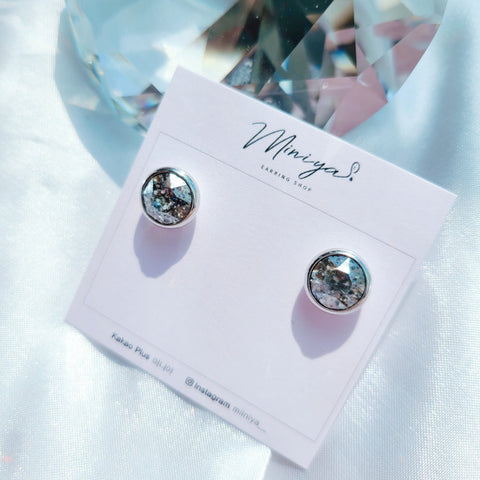 Patina Swarovski Daily Point Earrings (Ohmygirl-Hyojung) - 925 Sterling Silver