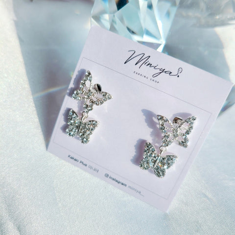 Swarovski Butterfly Earring (Mamamoo-Solar, StayC-yoon) - 925 Sterling Silver