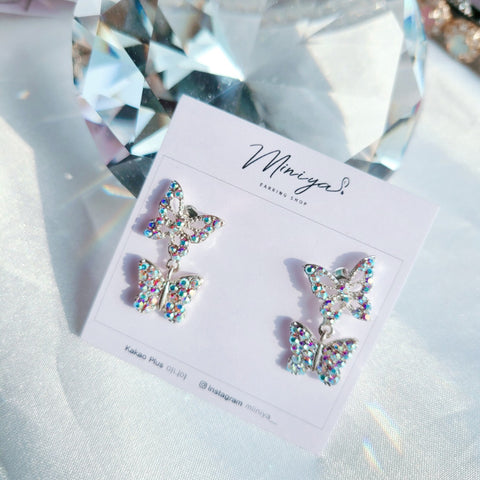 Swarovski Butterfly Earring (Mamamoo-Solar, StayC-yoon) - 925 Sterling Silver