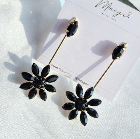 Swarovski Flower Drop Earring (Momoland-Ain) - 925 Sterling Silver