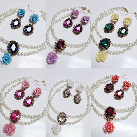 Rose Romantic Pearl Choker (Alice-Yukyeung) - 925 Sterling Silver