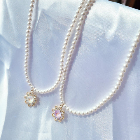 Pearl Flower Swallow Jewelry Necklace (Viviz-Eunha) - 925 Sterling Silver