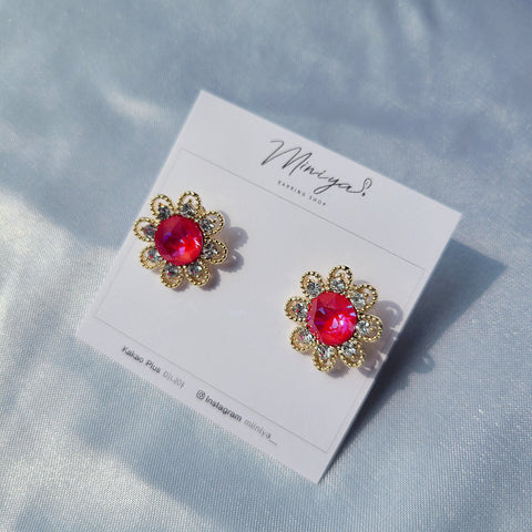 Swal Daily Flower Earring (Redvelvet-Joy) - 925 Sterling Silver