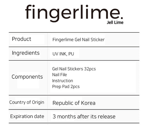 Fingerlime jell nail sticker-Jell lime Modern chic