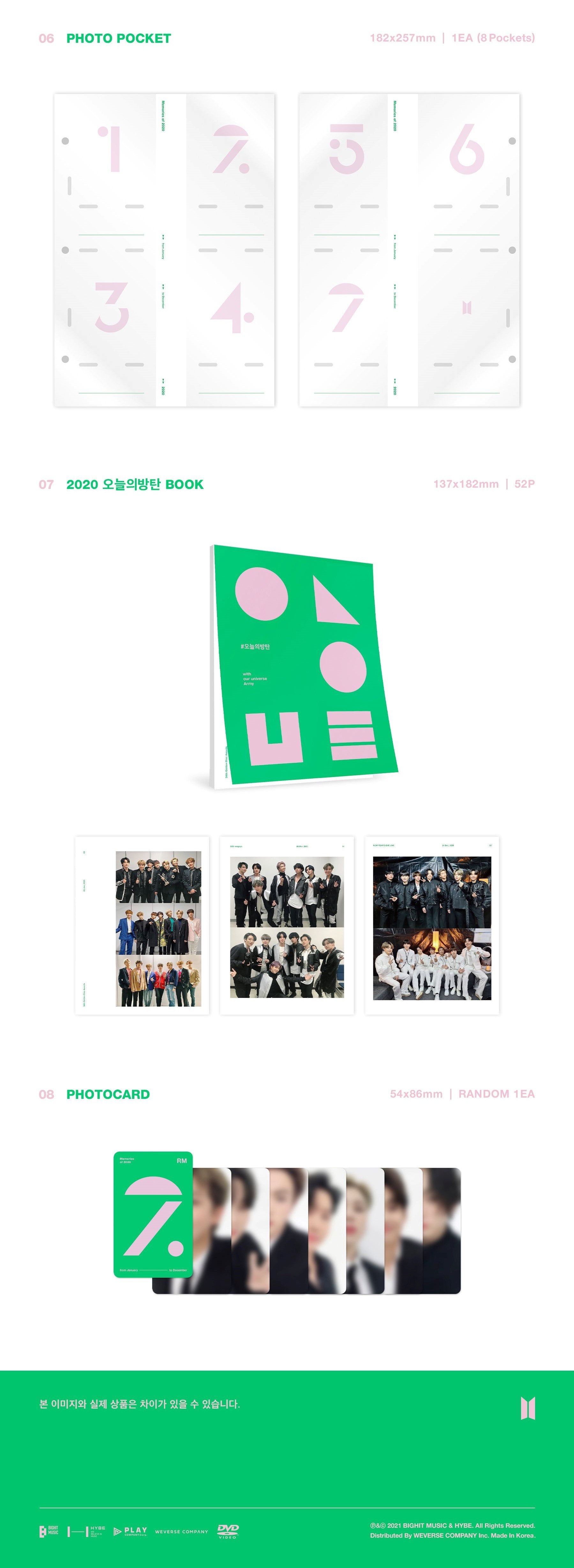 BTS Memories of 2020 DVD weverse フォトブック