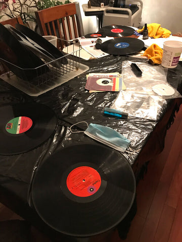 How to clean moldy records - Step 2