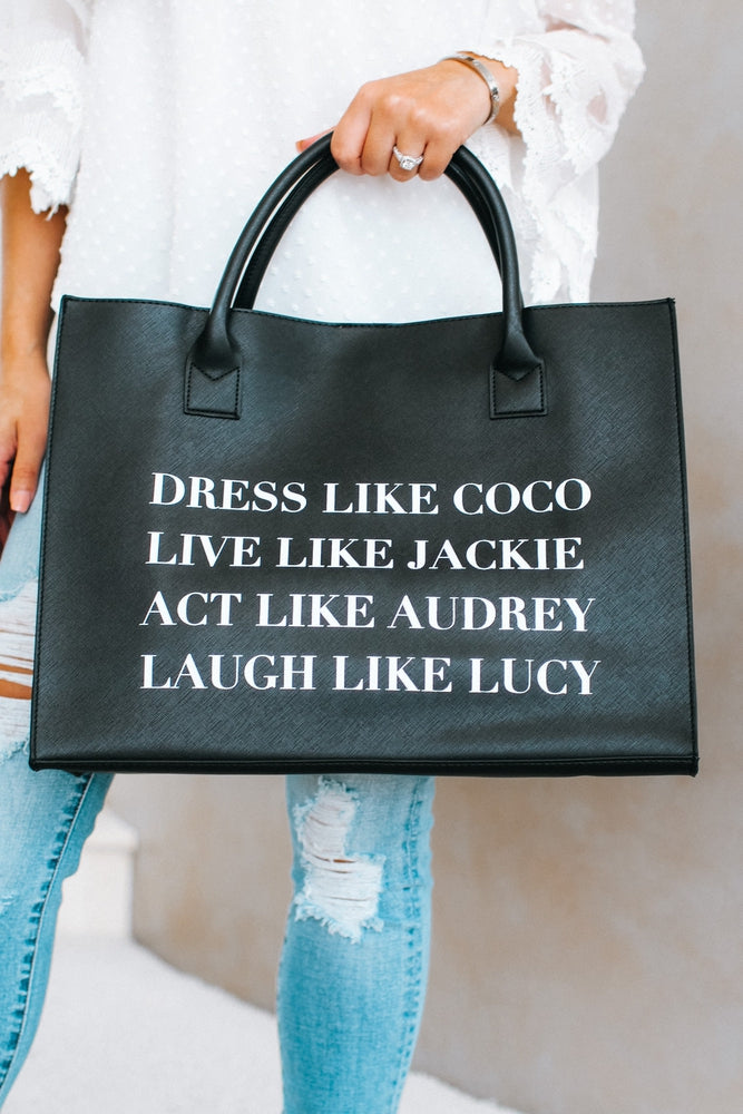 Large Dress Like Coco Tote Glitz Ears Boutique