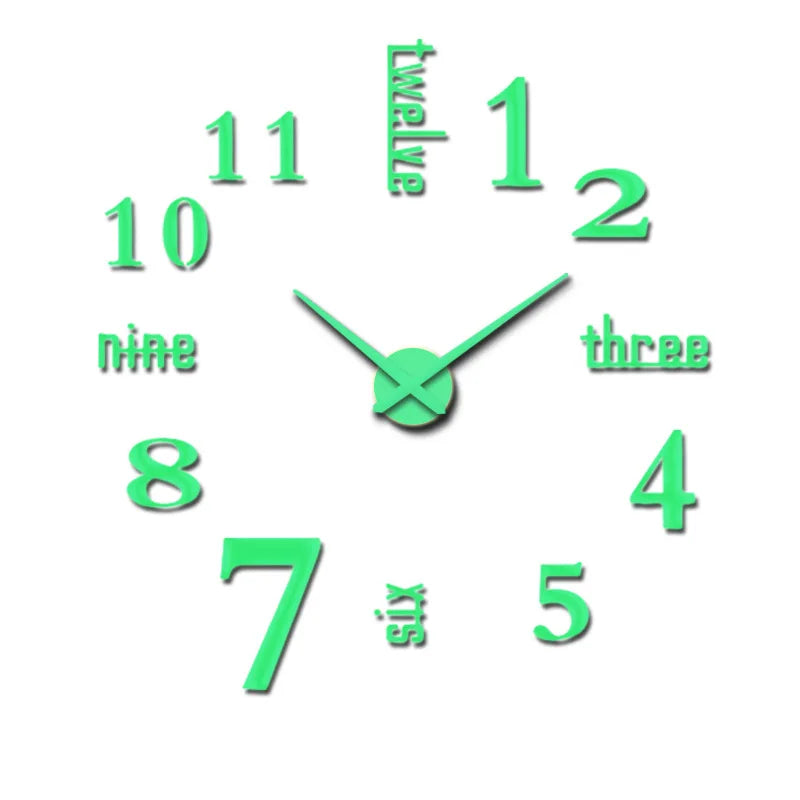 3D DIY Luminous Wall Clock