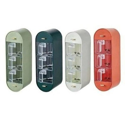 Reusable Spice Jars Spice Organizers Reusable wall mount no-punch spice jars – Dondepiso