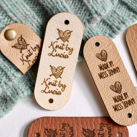 Personalized knitting tags with rivets - Easy to attach – Cutpie Studio