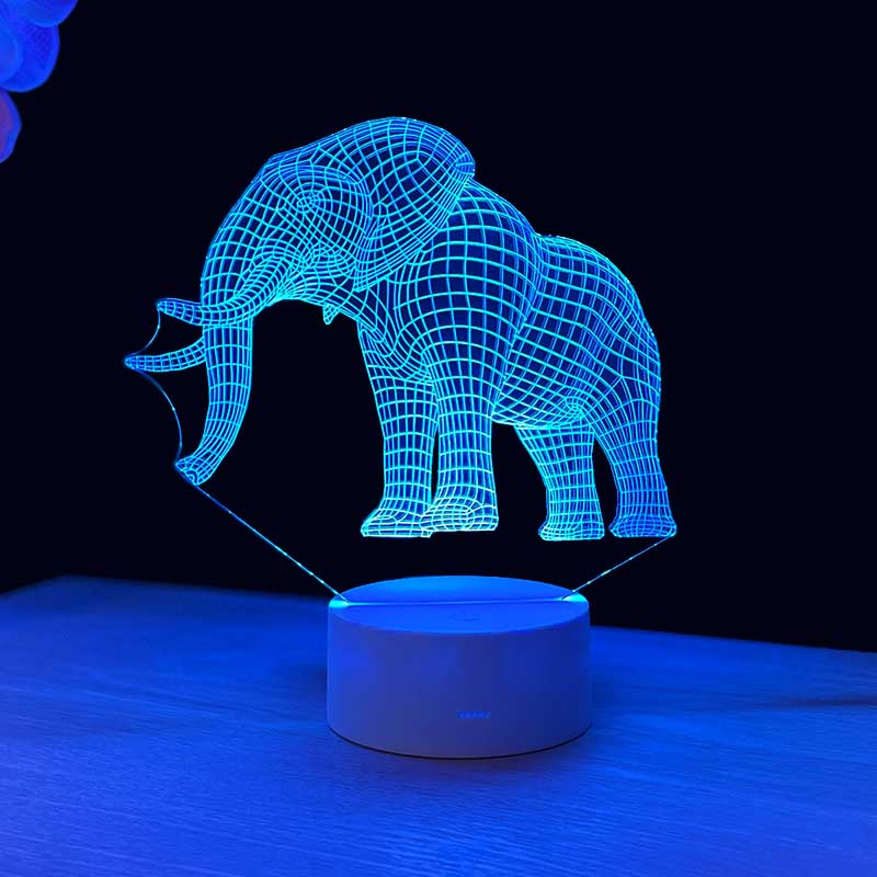 elephant 3d led illusion lamp