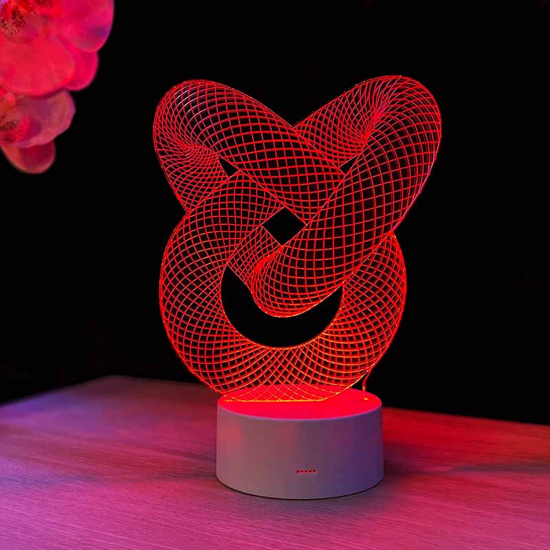 love knot 3d illusion lamp