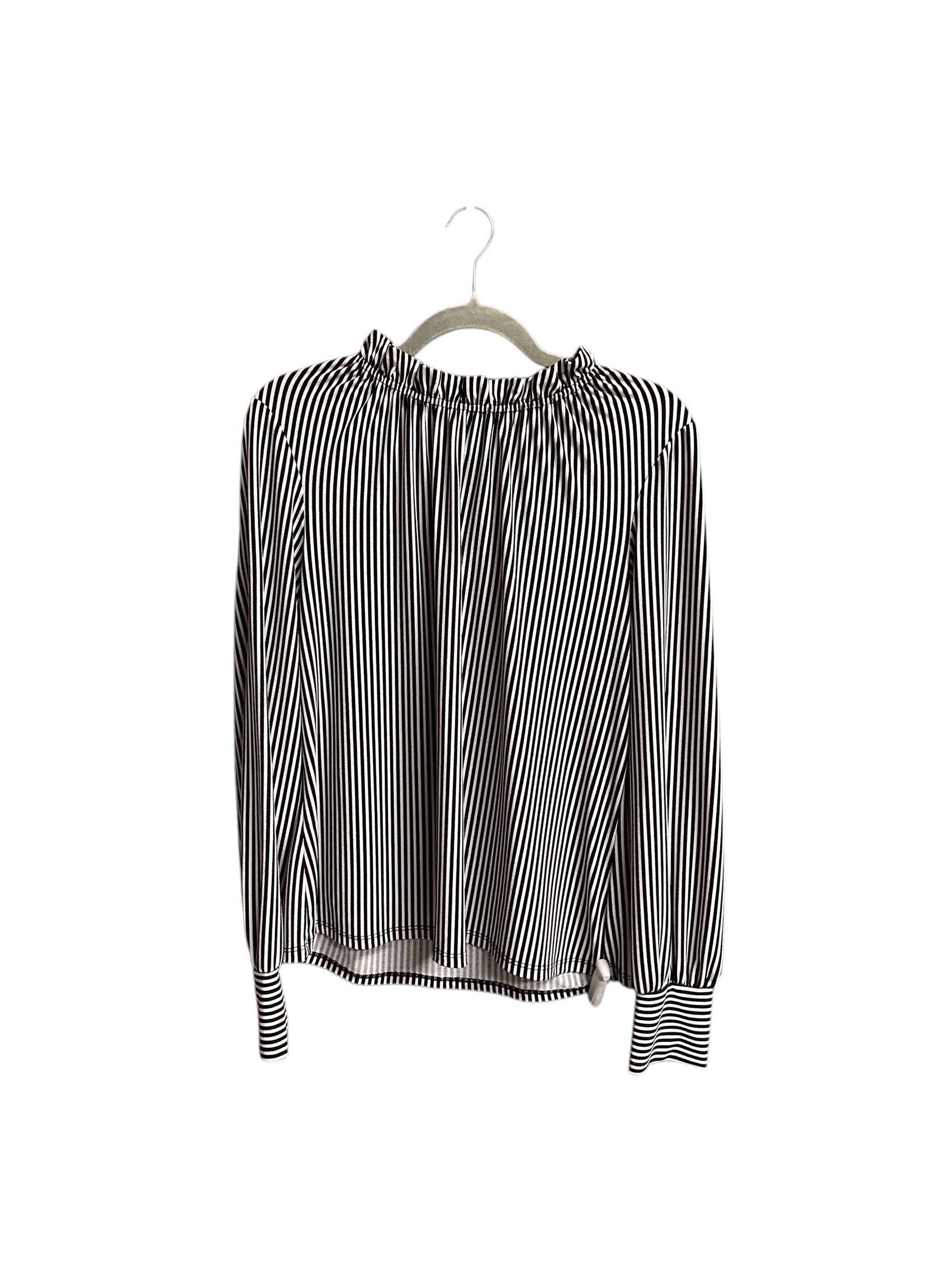 Top Long Sleeve By Adrianna Papell In Striped Pattern, Size: M