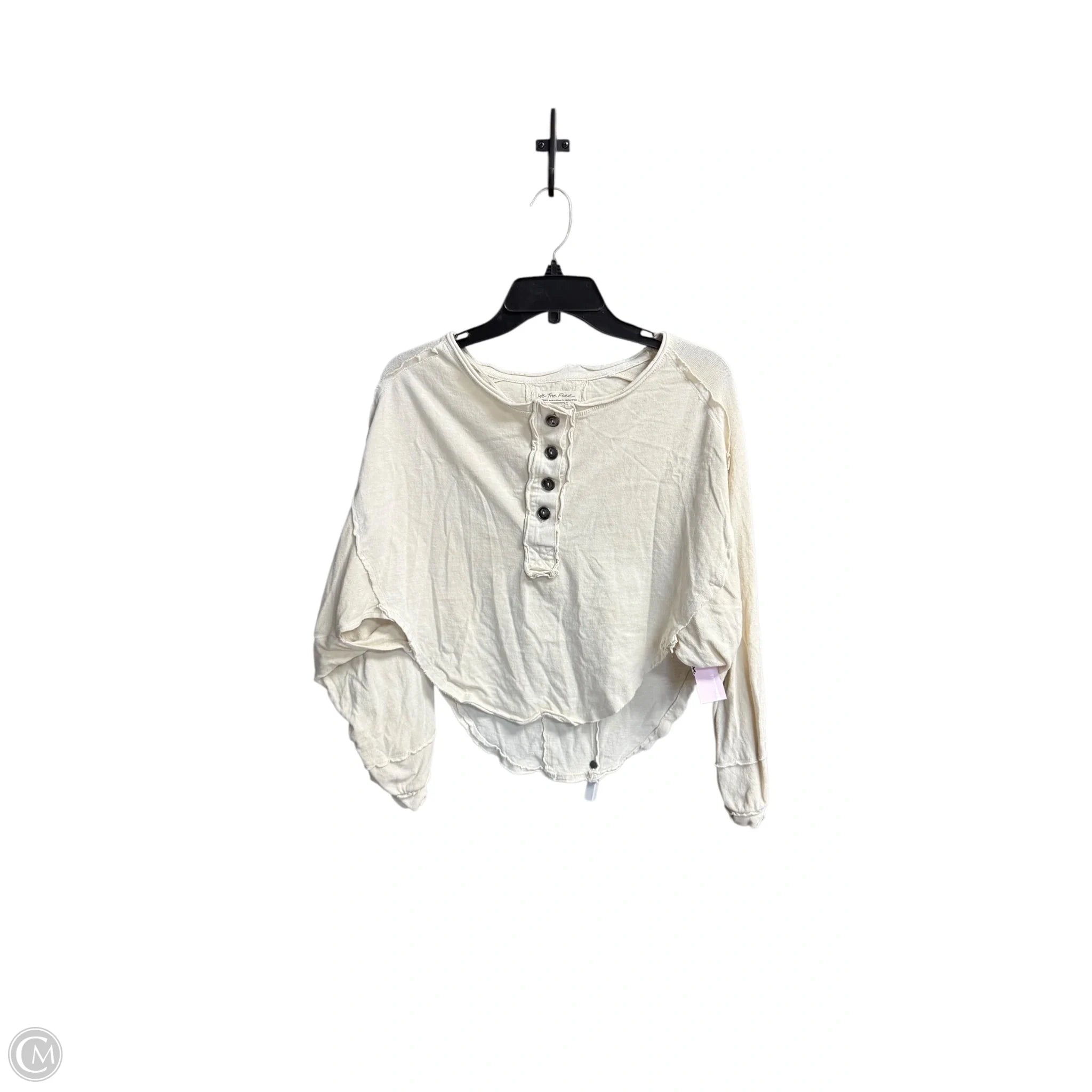 Top Long Sleeve By We The Free In Cream, Size: Xs