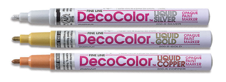 Metallic Sharpie Markers GOLD SILVER BRONZE 3 Metallics