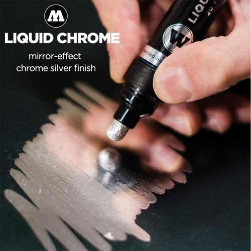 I cannot believe how amazing Molotow Liquid Chrome pen is! I've been on the  fence because its on the pricier side for a paint pen. But after using it  for 2 minutes