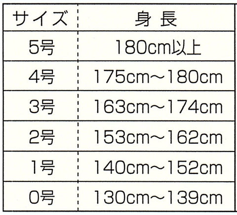 サイズ表