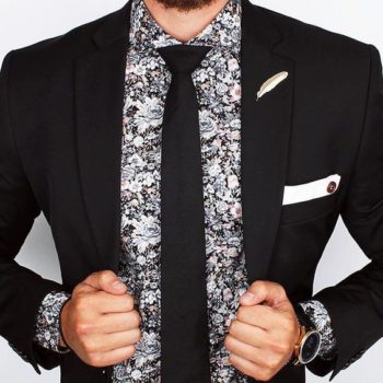 Grey waistcoat, navy tie with floral shirt. | Men floral shirt, Floral shirt,  Waistcoat