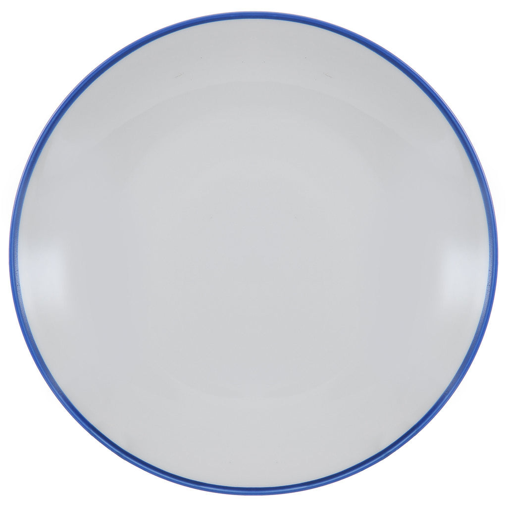 Senzo - Round Dessert Plate - Blue Rim - Porcelain - 20cm - 520001023