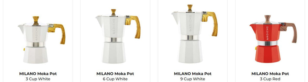 Selection of Grosche Moka Pots