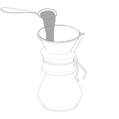 How to use a Chemex Step 4. Add ground coffee