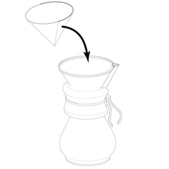 How to use a Chemex Step 2. Insert filter