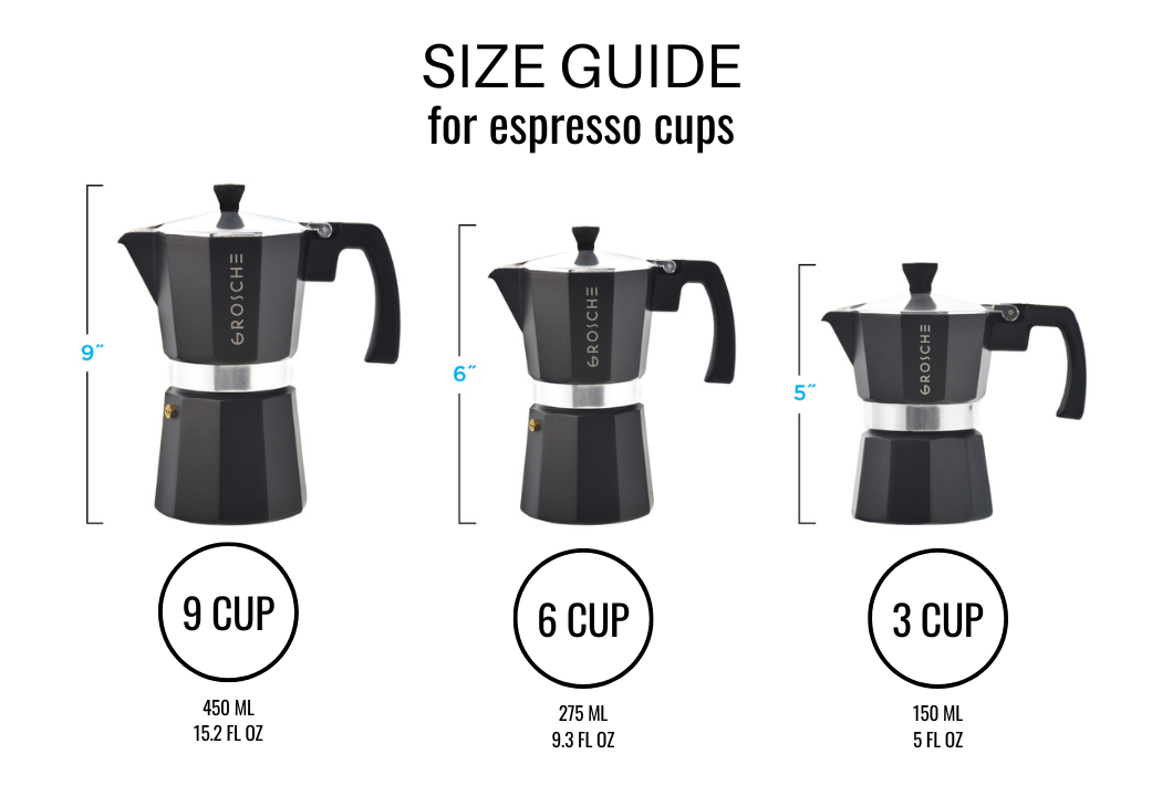 GROSCHE Milano Stovetop Espresso Maker Moka Pot 9 Cup- 15.2 oz