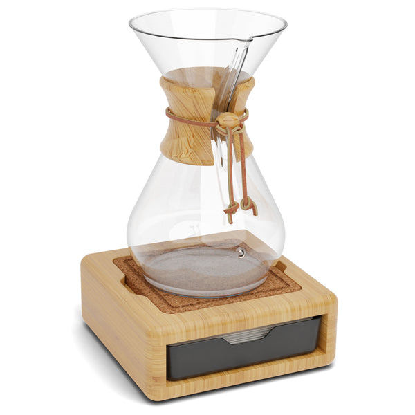 Chemex Cozy Insulator With Wooden Cover Over Lid – HEXNUB