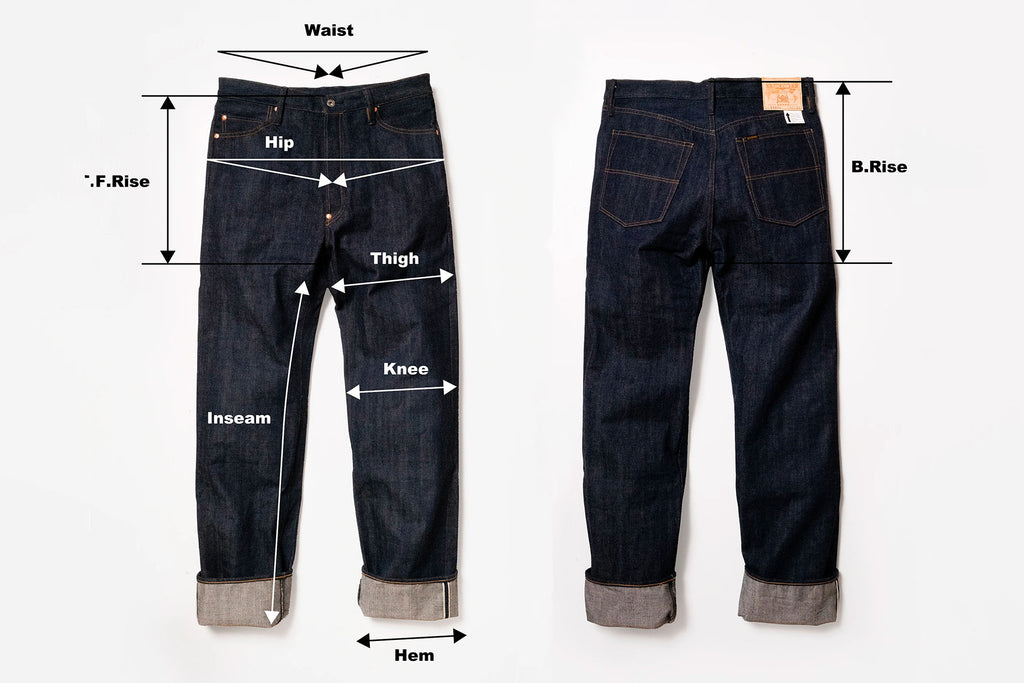 how to measure Big John Denim Jeans Japanese