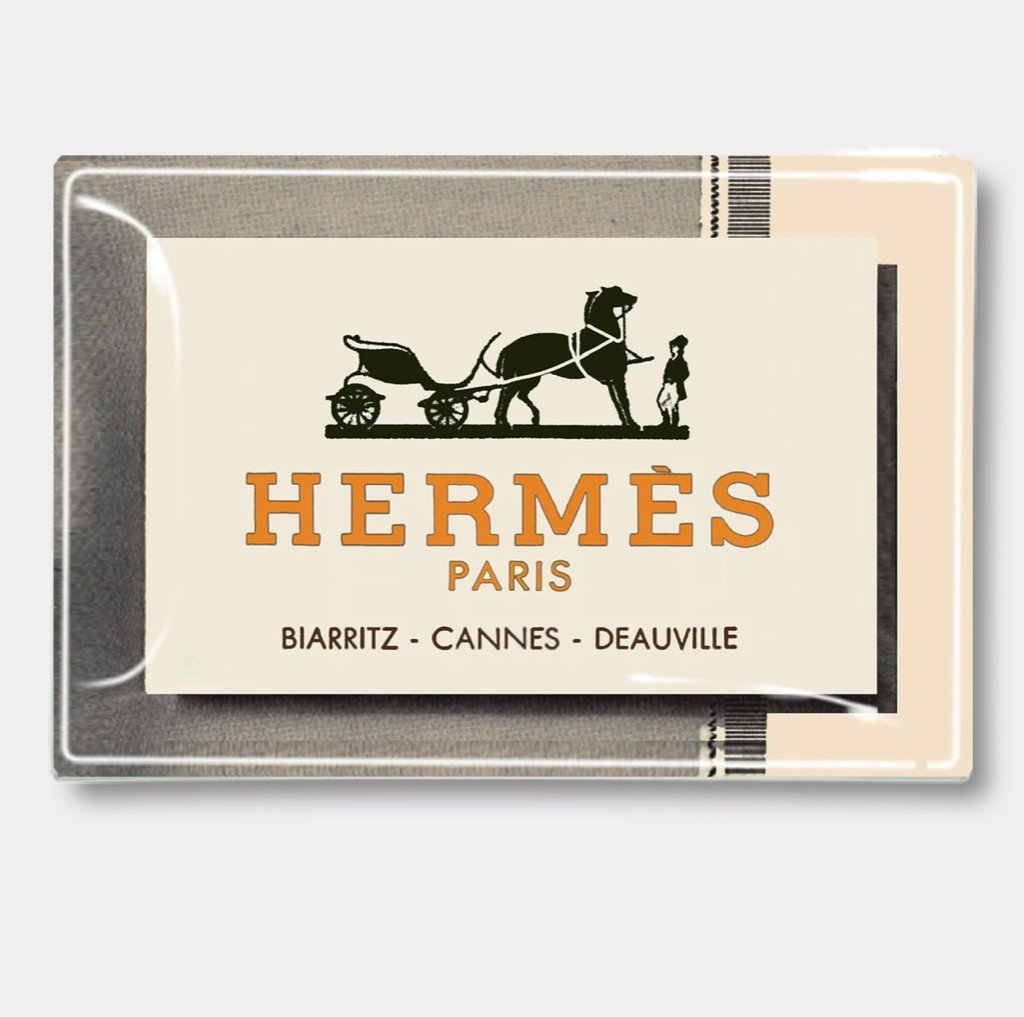 hermes glass tray